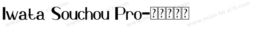 Iwata Souchou Pro字体转换